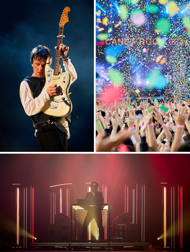 Un collage de fotografías de conciertos y cultura en Barcelona